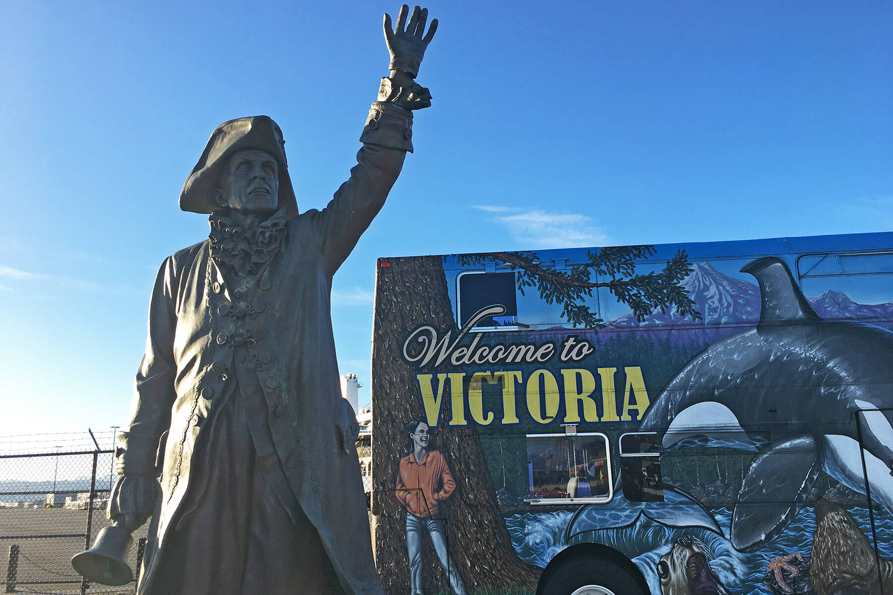 
                        Once a welcome to Victoria , town crier statue now sits in limbo