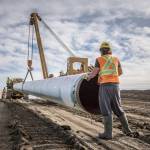 Right-of-way construction work during the Line 3 Replacement Program in Western Canada. In Canada, construction wrapped up on the project&mdash;spanning a 665-mile (1,070-km) portion of Line 3 between Hardisty, Alberta and Gretna, Manitoba&mdash;in May 2019. The 36-inch-diameter replacement pipeline began commercial service in December 2019.(Enbridge photo)