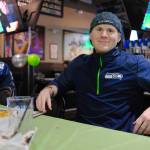 &ldquo;Die hard Seahawks fan&rdquo; Eric Shielack didn&rsquo;t miss a chance to support his team at this year&rsquo;s Super Bowl held on Feb. 8. (Olivier Laurin/Saanich News)